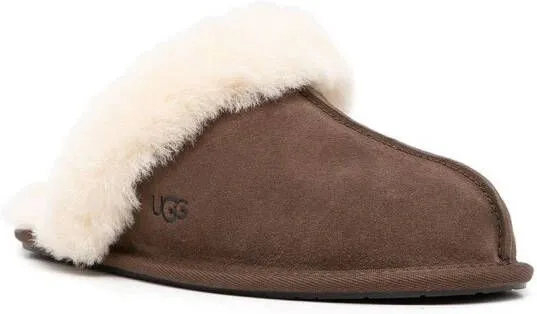 Black Yves Salomon Shearling Slippers