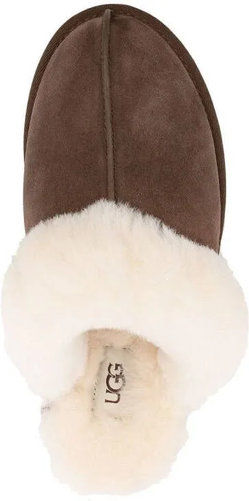 Black Yves Salomon Shearling Slippers