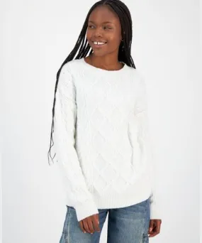 Ultra Flirt Juniors' Chunky Cable-Knit Sweater