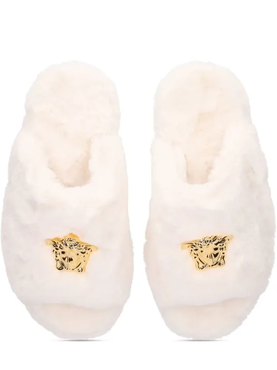 Versace Faux Fur Slippers