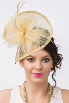 Elegant Champagne Gold Fascinator