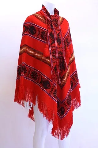 Vintage 70's Ecuadorian Wool Poncho