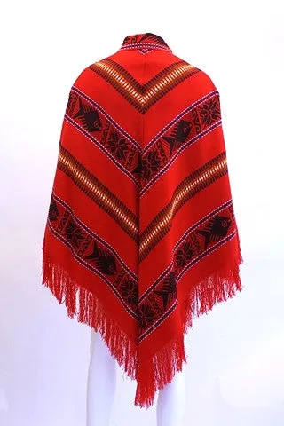 Vintage 70's Ecuadorian Wool Poncho