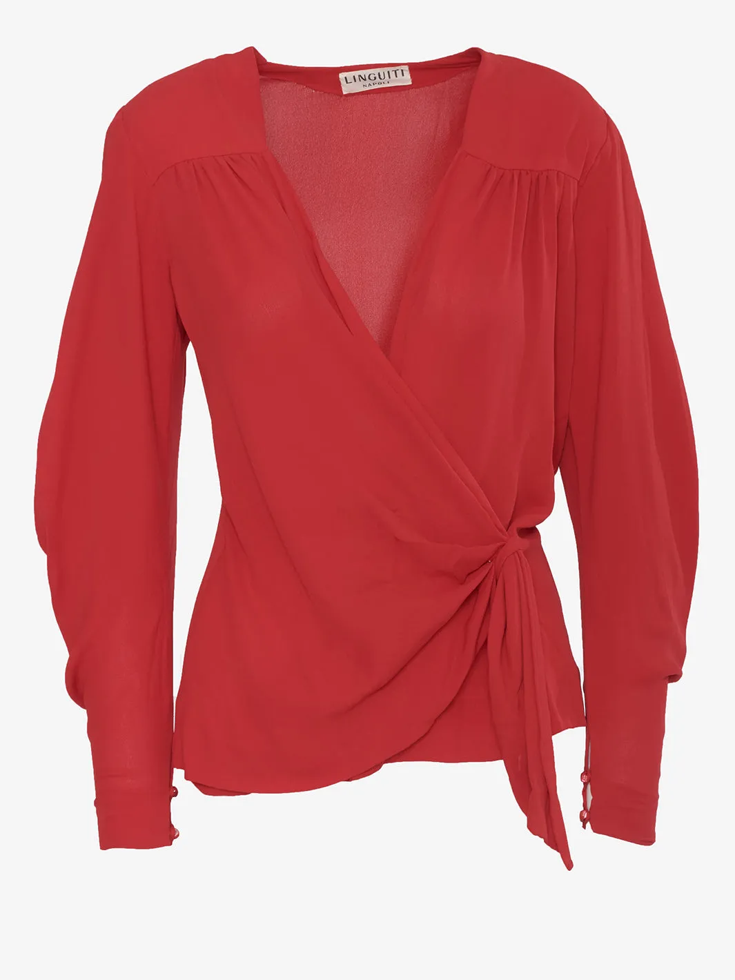 Red Synthetic Fabric Vintage Shirt