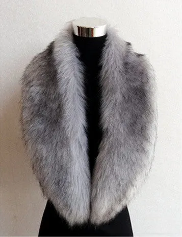 Warm Thick Faux Fur Ladies Shawl