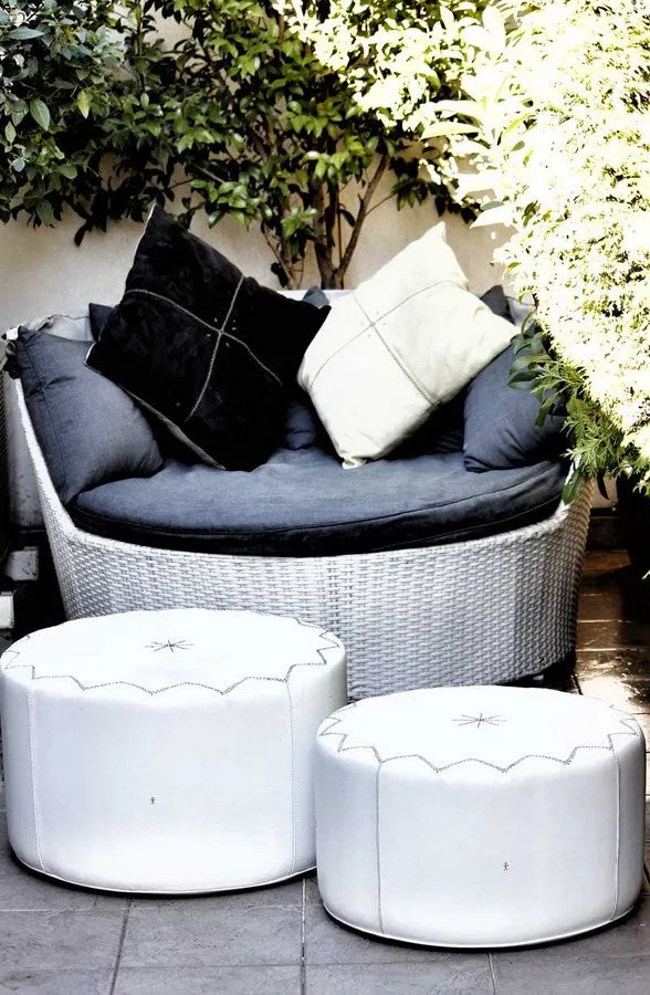 White Pouf New Casablanca S Cervo