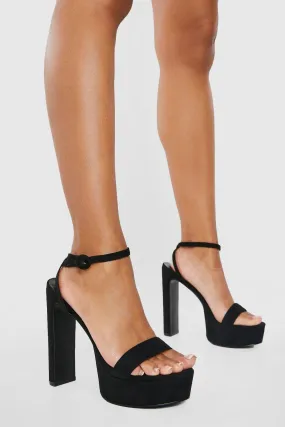 Wide Width Barely There Platform 2 Part Heel