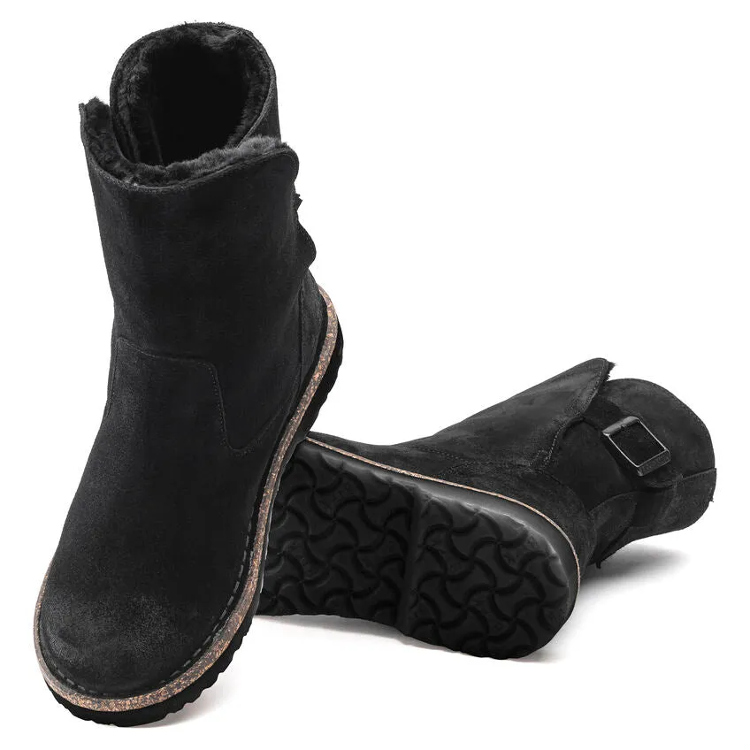 Black Shearling Uppsala Boots for Women