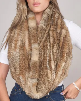 Women's Knitted Rabbit Fur Scarf