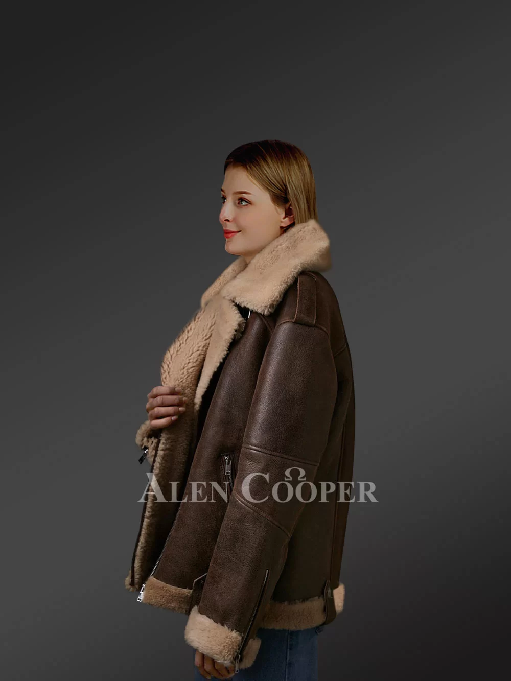 Women's Sheepskin Shearling Jacket