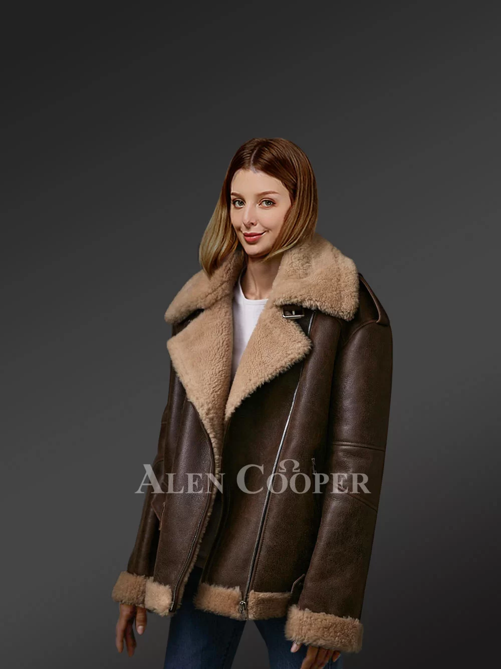 Women's Sheepskin Shearling Jacket