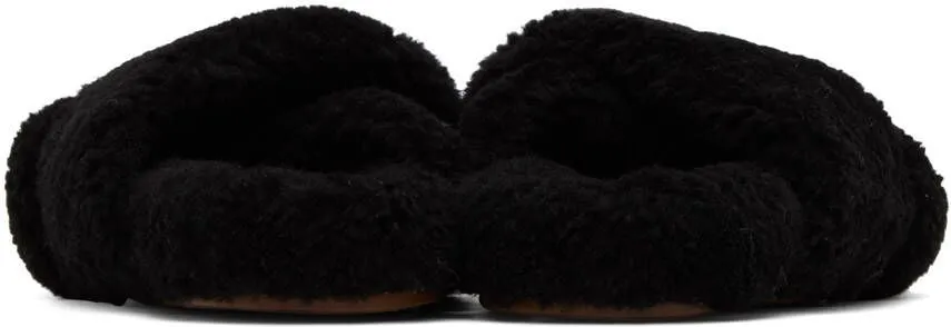 White Birkenstock Shearling Slippers