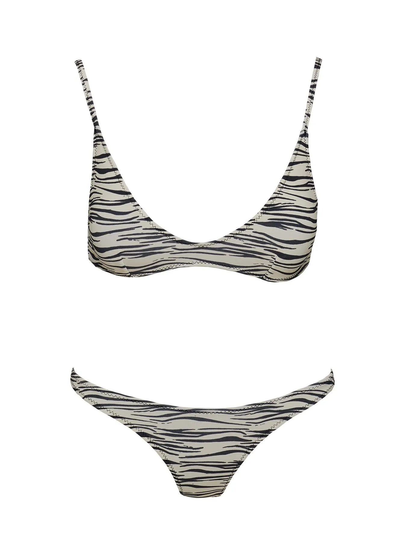 Zebra-print Bikini Top for Women